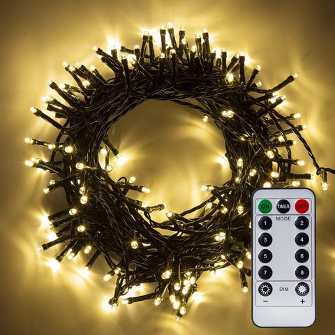 Christmas Fairy String Lights 20M 200 LED Strips Warm White Festival Decorations Party Wedding Indoor Outdoor