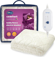 Comfort Control Electric Blanket Super King - Heated Electric Fitted Underblanket with 3 Heat Settings, Fast Heat up and Easy Fit Straps - Machine Washable - Super King - 160 X 200 Cm