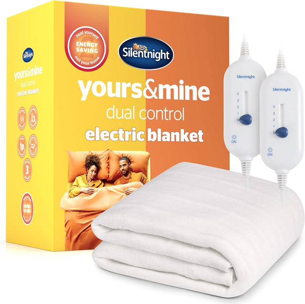 Comfort Control Electric Blanket Super King - Heated Electric Fitted Underblanket with 3 Heat Settings, Fast Heat up and Easy Fit Straps - Machine Washable - Super King - 160 X 200 Cm