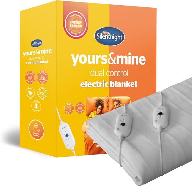 Comfort Control Electric Blanket Super King - Heated Electric Fitted Underblanket with 3 Heat Settings, Fast Heat up and Easy Fit Straps - Machine Washable - Super King - 160 X 200 Cm