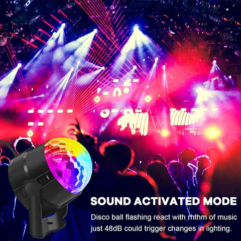 Disco Lights,  360°Rotation Sound Activated Disco Ball Lights with Remote Control, Party Light for Kids Halloween Xmas Birthday Disco Parties Lighting, Dance Karaoke Decorating