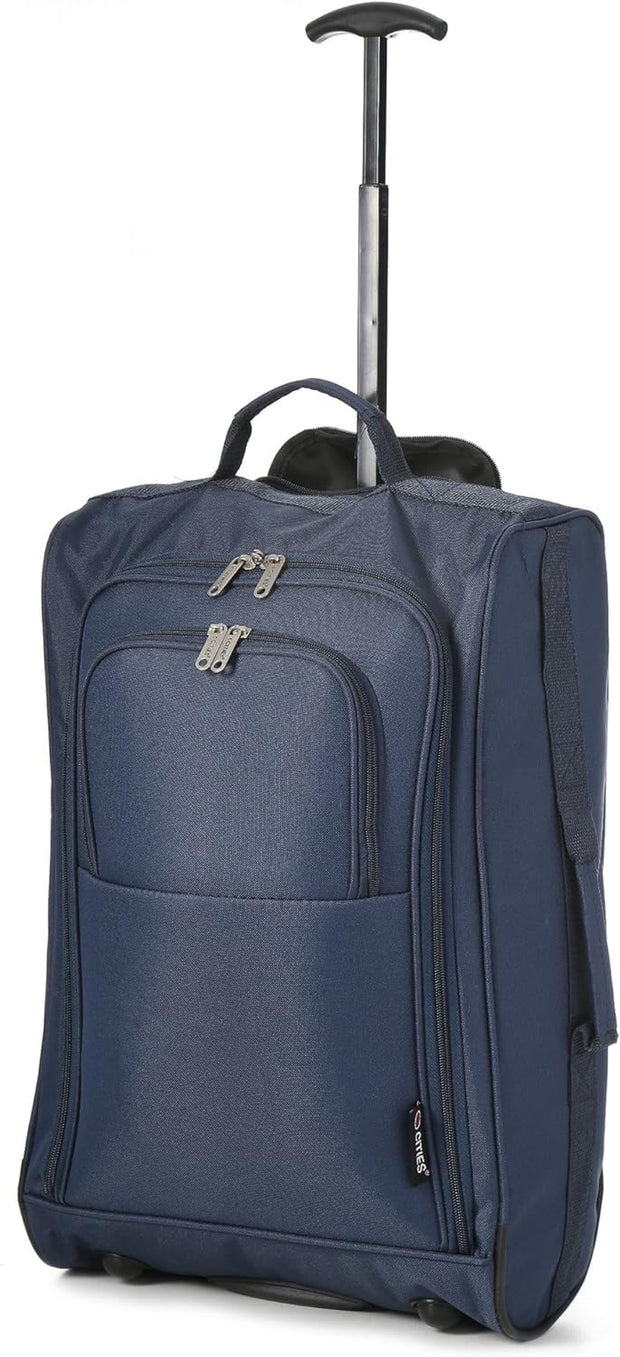 21"/55Cm Carry on Lightweight Travel Cabin Approved Trolley Bag with Wheels Suit Case Hand Luggage with 2 Year Warranty