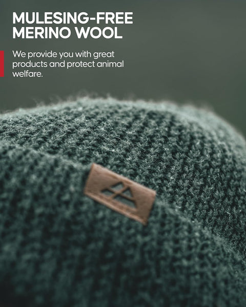 Merino Beanie Hat for Autumn, Winter, Fisherman Beanie, Unisex, Thermal, Merino Wool