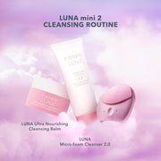 LUNA Mini 2 Facial Cleansing Brush - Travel Accessories - Face Massager Electric - All Skin Types Ultra-Hygienic Skincare - Simple Face Wash - Silicone Electric Face Cleanser - Pearl Pink