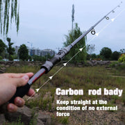 Fishing Rod Telescopic Fishing Rods Portable- 24 Ton Carbon Fiber, CNC Machined Reel Seat, Comfortable EVA Handle, Travel Fishing Pole for Bass Trout Fishing 1.8/2.1/2.4/2.7M