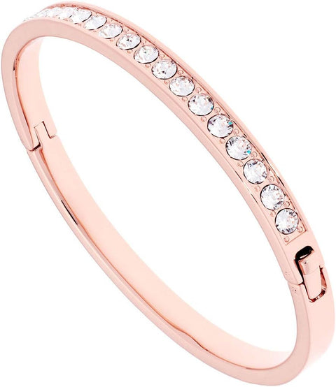 Clemara Hinge Crystal Bangle Bracelet for Women