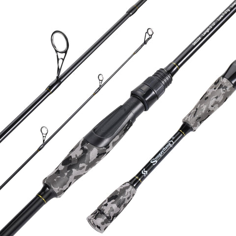 2-Sections Spinning Rod/Casting Pole -28 Ton Carbon Blank Durable Composite Spin or Bait Fishing Rods with Stainless Steel Guides for Freshwater and Sea Fishing