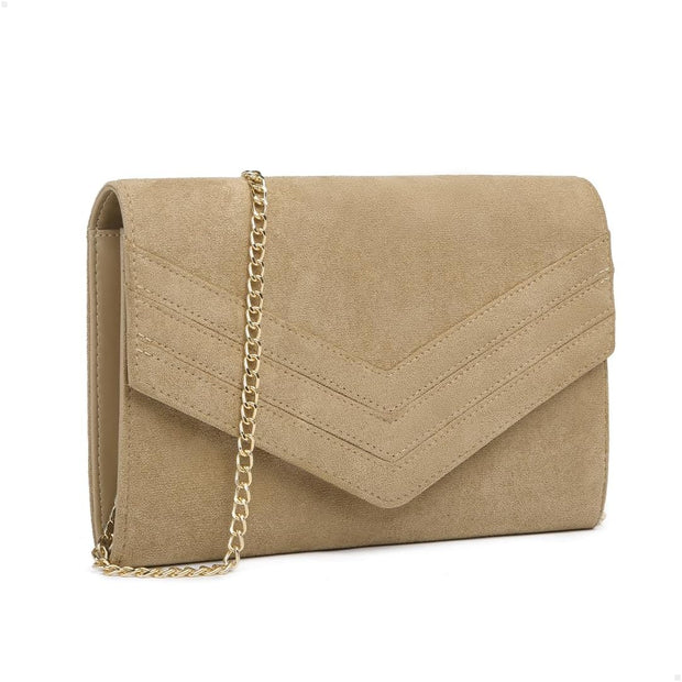 Women'S Clutches Bag Evening Bags Synthetic and Suede with Chain for Wedding