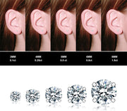 Cubic Zirconia Hypoallergenic Stud Earrings for Women Men Girls Statement Cartilage Fashion Surgical Steel Helix Earrings 5 Pairs