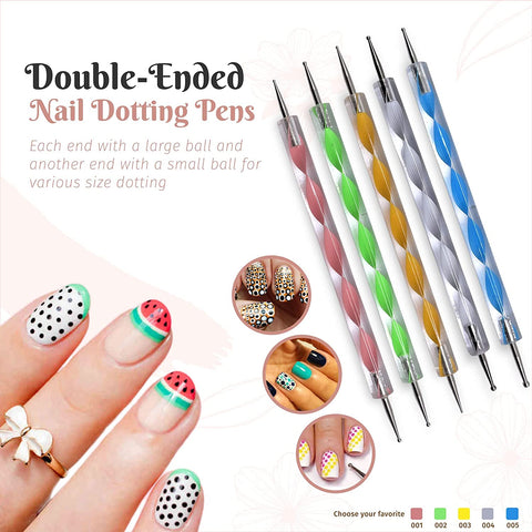 Nail Art Kit Accessories, 15Pcs Nail Art Brushes, Tools, Nail Pen Designing Dotting, Colourful Nail Foil, Stripping Manicure Tape, Rhinestone, Nail Glitter Powder, Nail File, Supplies in Nail Art Set