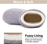 Ladies' Chenille Knit Warm Boots Slippers Soft Plush Fleece Booties Slipper Memory Foam Women Bootee Slippers House Shoes