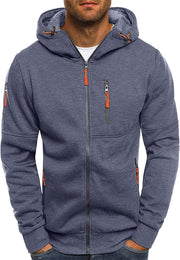 Mens Hoodies Sweatshirt Zip up Lightweight Jackets Jumper Sweater