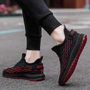 New Man Casual Shoes Fashion Men Sneakers Lace-Up Men Vulcanize Shoes Comfortable Autumn Flat Shoes Male-M06Black_8.5