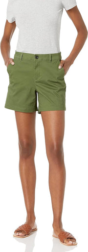 Women'S Mid-Rise Slim 12-Centimetre Inseam Khaki Short (Available in Straight and Curvy Fits)