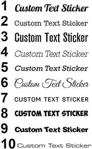 CUSTOM TEXT Personalised Name Lettering Funny Car Van Window Shop Decal Sticker