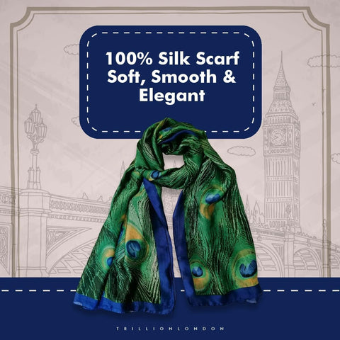 London® Spring Collection | Silk Scarf for Women'S | Ladies Lightweight Scarves | Neck Scarf for Women | Shawls Wraps