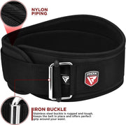 Weight Lifting Belt AUTO LOCK, 6.5” Padded Back Support, Men Women Gym Fitness Bodybuilding Powerlifting Weightlifting Workout, Deadlift Squat, Pro Exercise Equipment