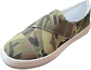 Loafers for Women Comfortable Slip on Dress Shoes Ladies Casual Flat Vulcanize Shoes anti Slip Beach Slippers Walking Canvas Sneakers (Color : Camouflage, Size : 6 UK)