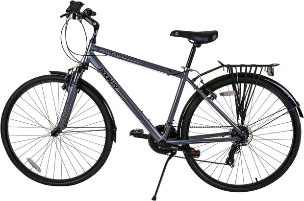 Country Hybrid Bike - Lightweight Alloy Frame, 18 Speed Shimano Gears, Zoom Suspension Forks - Ideal for Cycling Enthusiasts