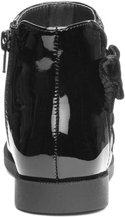 Lauren Girls Black Patent Ankle Boot