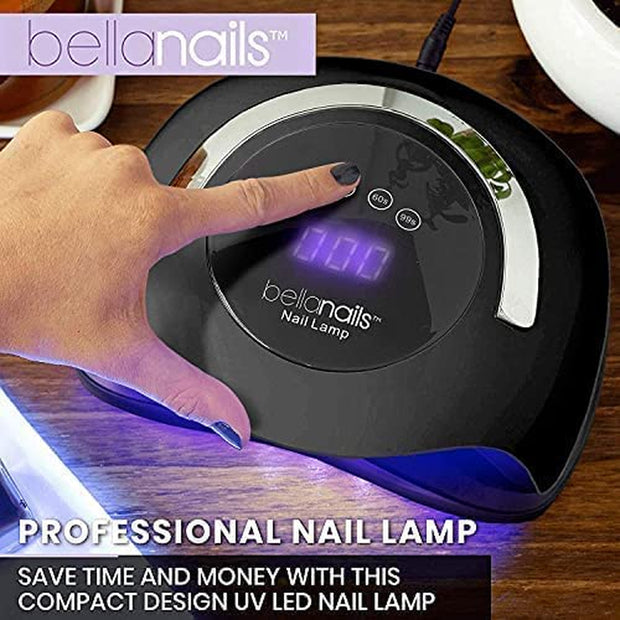 Professional LED Gel Nail Lamp for Home or Salon Use, Gel Nail Polish Dryer, 3X Faster than Traditional UV Nail Lamp Nail Dryer Curing Lamps, 4 Time Presets, 120 W (Black)