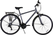 Country Hybrid Bike - Lightweight Alloy Frame, 18 Speed Shimano Gears, Zoom Suspension Forks - Ideal for Cycling Enthusiasts