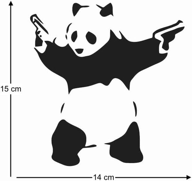 Banksy Bad Panda Graffiti Funny Symbol Funny Bumper Sticker Car Van Bike Sticker Decal Free P&P