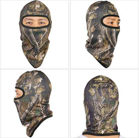 Hunting Balaclava Face Mask, Windproof Camouflage Balaclava Tactical Hood Headwear, Helmets Liner for Adults Women and Men Elastic Universal Size