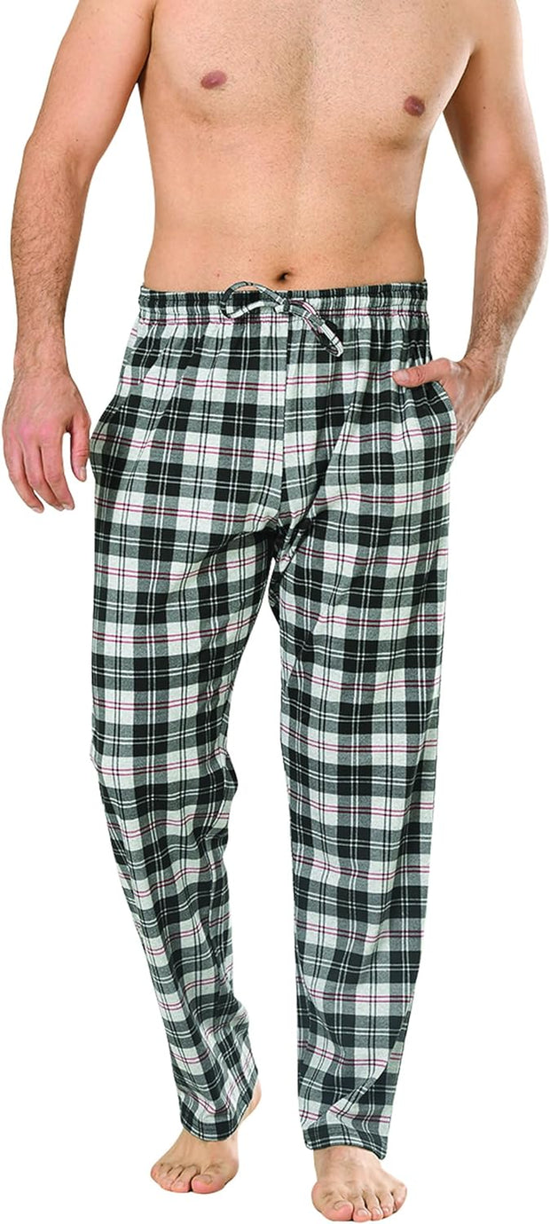 Men'S Long Lounge Wear Pants Nightwear (Two Pack) Pyjama Bottoms Sleepwear