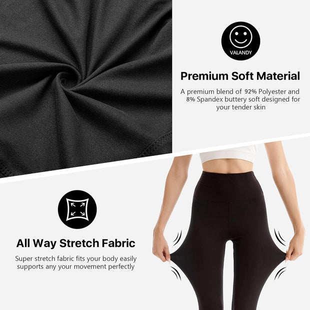 High Waisted Leggings for Women, Buttery Soft Elastic Opaque Tummy Control Leggings,Plus Size Workout Gym Yoga Stretchy Pants