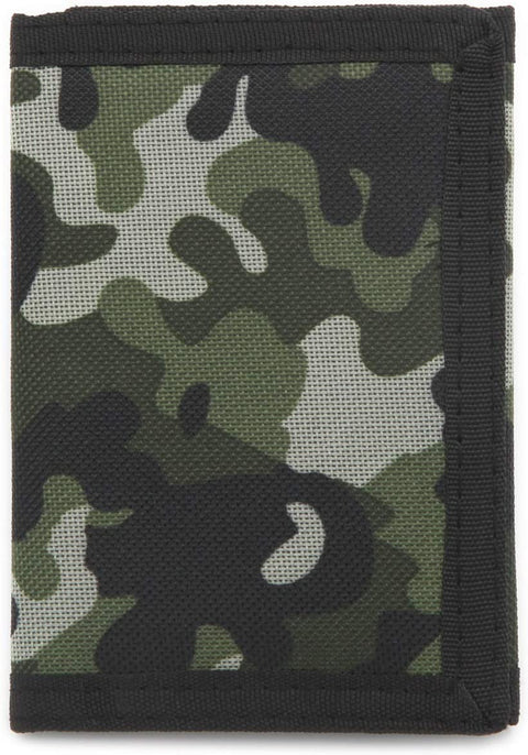 RFID Slim Camouflage Wallet/Trifold Canvas Outdoor Sports Wallet for Boys & Kids - Green