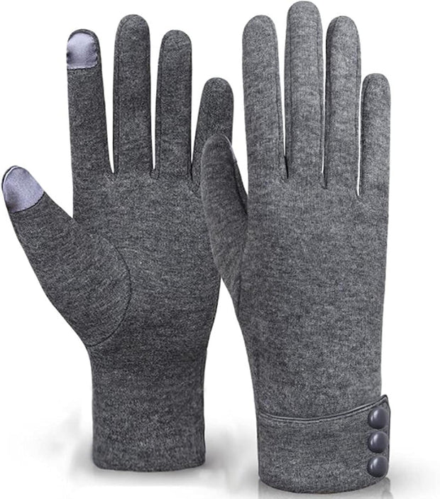 Womens Lady Winter Warm Gloves Touch Screen Phone Windproof Lined Thick Gloves