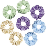 Shiny Metallic Scrunchies for Girls, 12 Pieces Hair Scrunchies for Women Elastics Ponytail Holder Hair Bands Teenage Girls Hair Accessories Gift