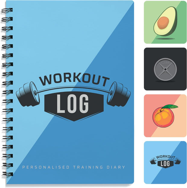 Workout Planner for Daily Fitness Tracking & Goals Setting (A5 Size, 6” X 8”, Charcoal Grey), Men & Women Home & Gym Training Diary by