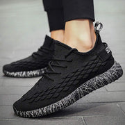 New Man Casual Shoes Fashion Men Sneakers Lace-Up Men Vulcanize Shoes Comfortable Autumn Flat Shoes Male-M06Black_8.5