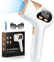 IPL Laser Hair Removal - Faster & Painless & Smooth, 3-In-1 Hair Removal Device with 9 Levels, Max 17.6J, 999,900 Flashes for Whole Body Treatment at Home