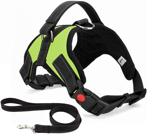 No Pull Dog Harness Breathable Adjustable Comfort Free Lead Included for Small Medium Large Dog Best for Training Walking S Pink