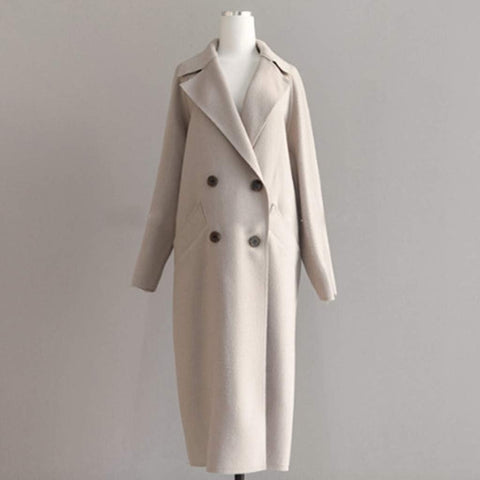 Womens Oversize Lapel Overcoats Winter Warm Cashmere Wool Blend Belt Trench Coat Solid Color Long Sleeve Elegant Outwear Jacket Gifts for Women Halloween Blouses Shirts Tops, White,Yellow