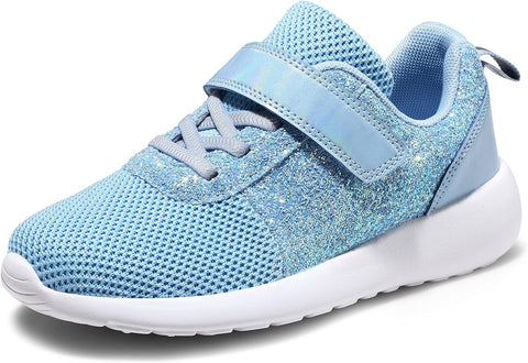 Girls Trainers Kids Athletic Shoes Toddlers Glitter Casual Lightweight Sneakers Sports Shoes Breathable Tennis Road Trail Running Shoes