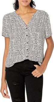 Women'S Short-Sleeve Woven Blouse