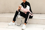 Women Tracksuit Set Long Sleeve Stripe Zip up Sweatshirt Drawstring Baggy Jogger Pant Loungewear Set Joggings Suit Sport Yoga Gym Workout Outfit Full Tracksuit