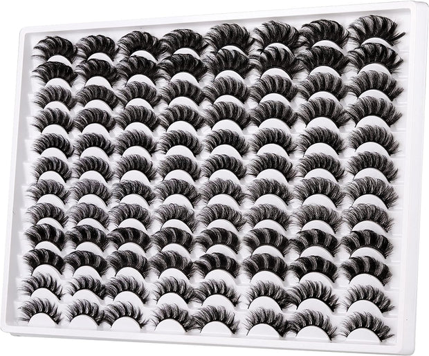 48 Pairs Eyelashes Thick Faux Mink Lashes Dramatic Fluffy Fake Eyelashes Bulk 6 Styles Mixed Long 5D Volume Curl Wholesale False Eye Lashes