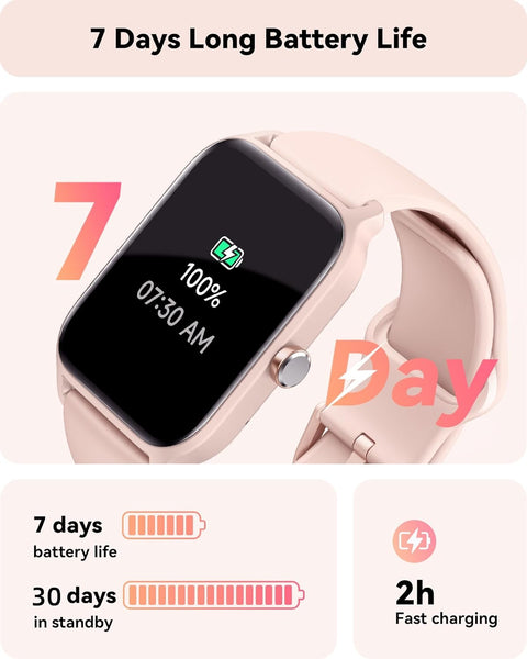 Smart Watch for Women(Answer/Make Calls), Alexa Built-In, 1.8" Fitness Watch with 24H Heart Rate/Sleep/Blood Oxygen Monitor, IP68 Waterproof, 100+ Sports, Ladies Smartwatch for Ios Android