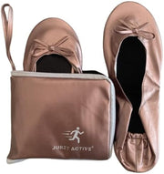 Foldable Ballet Pumps Shoes for Women with Matching Tote Carry Bag