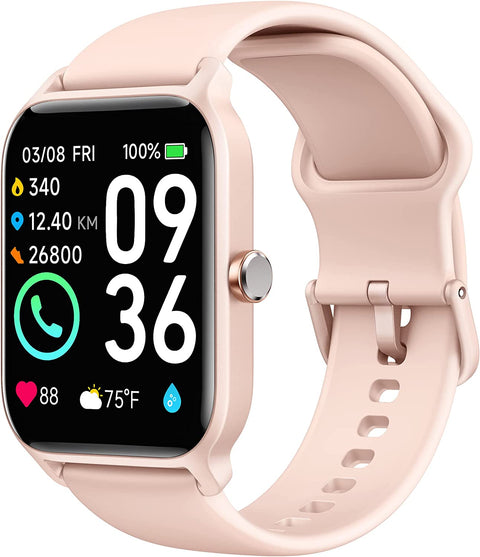 Smart Watch for Women(Answer/Make Calls), Alexa Built-In, 1.8" Fitness Watch with 24H Heart Rate/Sleep/Blood Oxygen Monitor, IP68 Waterproof, 100+ Sports, Ladies Smartwatch for Ios Android