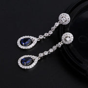 AAA Cubic Zirconia CZ Women'S Party Jewelry Set Fashion Earrings Pendant Necklace Silver Plated