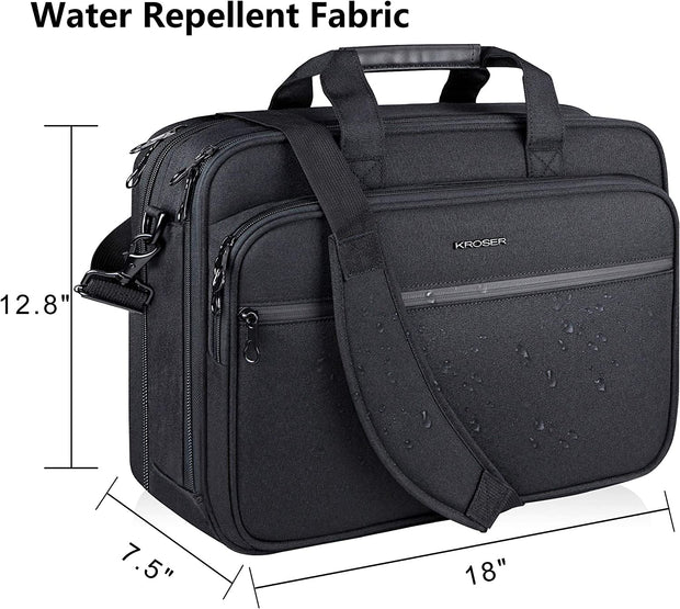 Laptop Bag Premium Laptop Briefcase Fits up to 17.3 Inch Laptop Expandable Water-Repellent Shoulder Messenger Bag Computer Bag