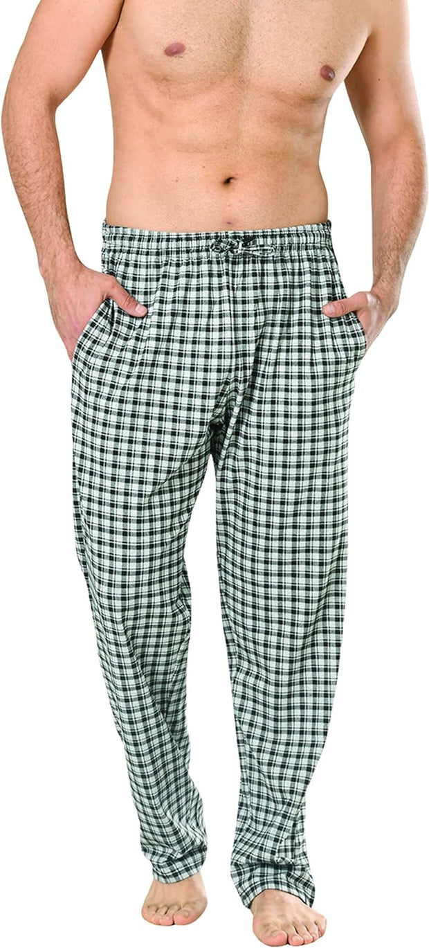 Men'S Long Lounge Wear Pants Nightwear (Two Pack) Pyjama Bottoms Sleepwear