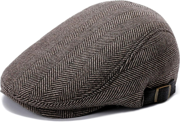 Mens Flat Caps Beret Tweed Classic Tweed Cap 1920S Gatsby Newsboy Hat Cap Gatsby Hat for Men Accesories