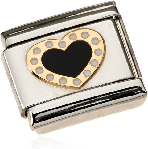 Composable 030283/02 Women'S Charm Love Heart 18 K Gold Stainless Steel Partially Gold-Plated Enamel, Enamel